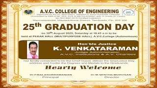25th GRADUATION DAY A.V.C. COLLEGE OF ENGINEERING