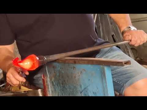 Venice -Murano - making of Horse made of glass. Glass Furnace. Cavallino di Vetro.