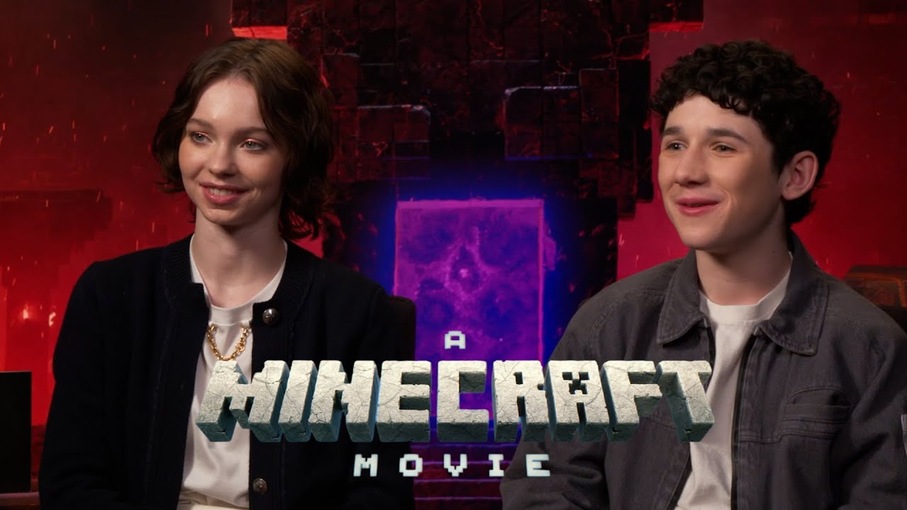 A MINECRAFT MOVIE: Backstage with Emma Myers & Sebastian Hansen