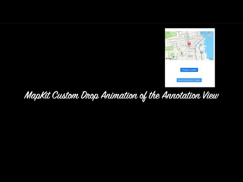 Mapkit Custom Drop Animation of the Annotation View - SWIFT 5 2023