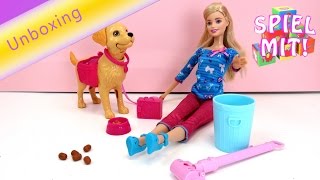 barbie puppen videos deutsch - Barbie und ihr Stubenreines Hündchen - BDH74 Puppe unboxing review