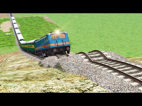 TRAINS VS GIANT SPEEDBUMPS & HILL CLIMB | Bumpy Track - Train Simulator #railroad