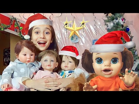 ROTINA DA NOITE DE NATAL DOS BEBÊS COMPLETA ★ Baby Alive e Reborn na Casinha de Papelão - Compilação