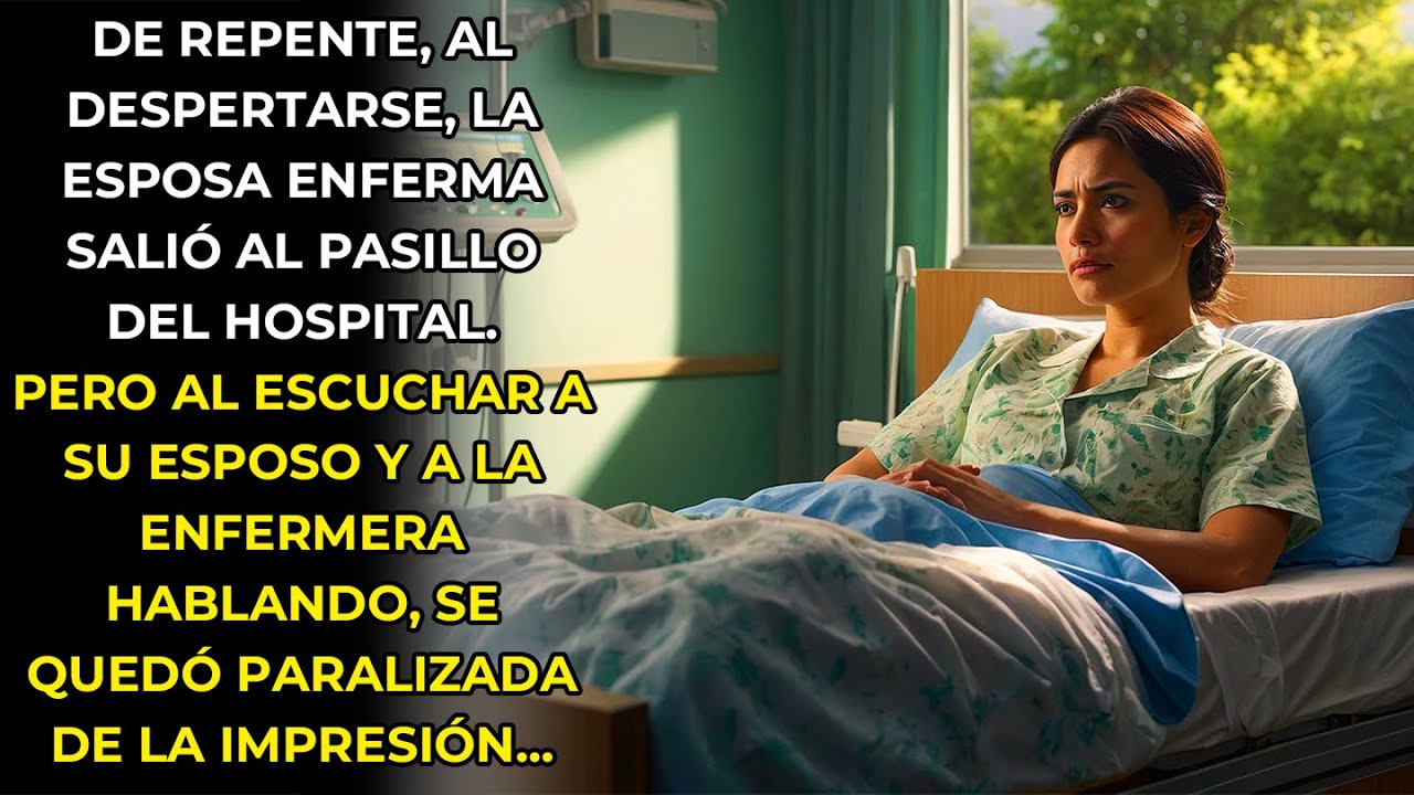 LA ESPOSA ENFERMA SALIÓ AL PASILLO Y DESCUBRIÓ QUE SU ESPOSO Y LA ENFERMERA ESTABAN HABLANDO...