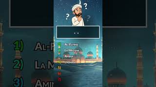 Quiz islamique N°5
