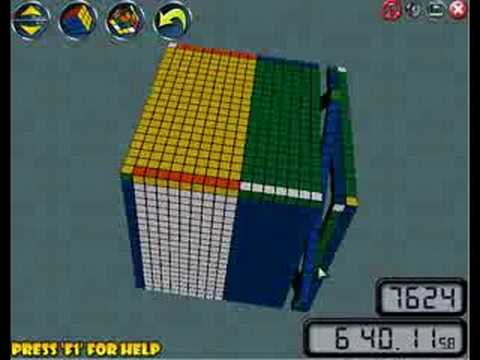20x20x20 Rubik's cube solve timelapse