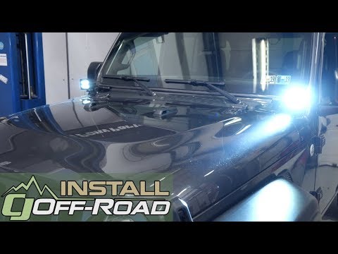 Making the Jeep Wrangler JL Light Up the Trail! Rough Country Lower Windshield Cube Light Install
