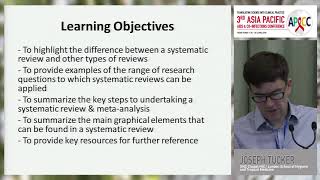 Capacity building sessions: How to do a systematic review | Joseph Tucker, MD, PhD, AM