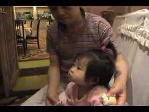 Charise Lee 1 year old cutting cake at 888 Part 2