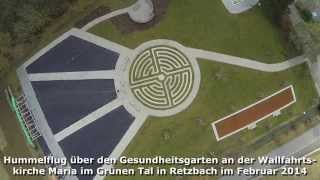 preview picture of video 'Fly with the Bumblebee over the Roman Labyrinth at Retzbach (Germany)'