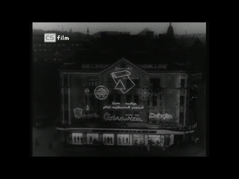 Módní dům Ostravica (Textilia) a okolí ve filmu Život pro Jana Kašpara (1959, režie: Vladimír Sís)