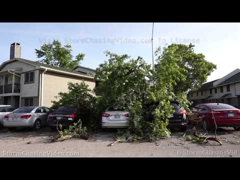 Norman, OK Severe Storm Power Flashes Daylight Damage B-Roll - 7/12/2020