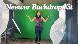 Unboxing & Setup of NEEWER Photography Lighting Kit with Bac