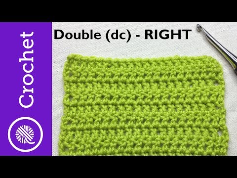 How to Double Crochet - Beginner Crochet Lesson 3 - Right Handed (CC)