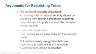 Microeconomics Chapters 9 Int'l Trade Arguments