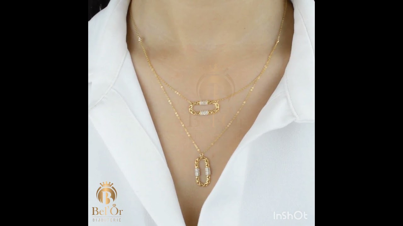 collier double glowy en or 18 carats