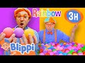 Blippi Plays With ALL The Colors Of The Rainbow 3 HOURS Of Color Stories For Kids