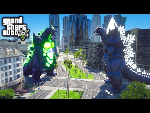 Super Godzilla Vs SpaceGodzilla ( GTA V Mods )