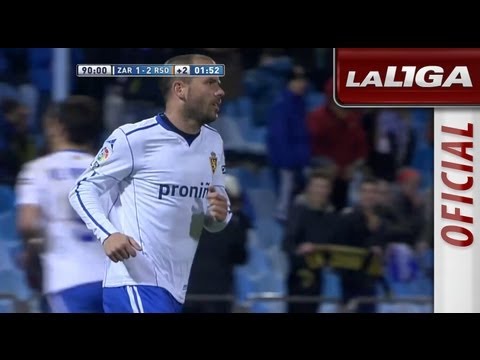 Gol de Apoño de penalti (1-2) en el Real Zaragoza - Real Sociedad - HD