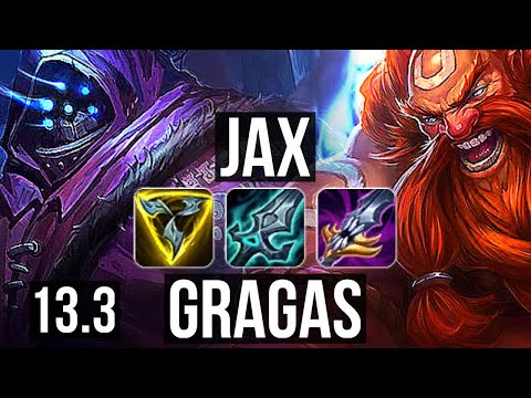 JAX vs GRAGAS (TOP) | 10.7M mastery, 1900+ games, 5/1/6 | KR Grandmaster | 13.3