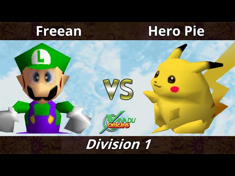 Xanadu Origins - Hero Pie (Pikachu) Vs. Freean (Luigi) Smash Bros - SSB64