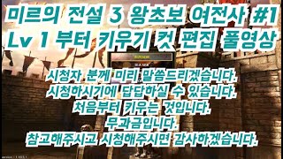 온라인 게임(Online game) 미르의 전설 3(The Legend of Mir 3) 왕초보(Beginner) 여전사 Lv 1 부터 키우기 컷 편집 풀영상 #1 (대파2939)