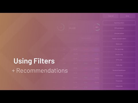 Using Filters + Recommendations with Cheddar Flow