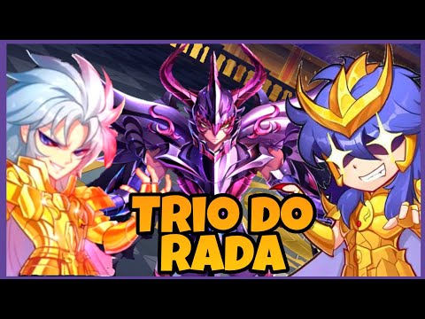 Trio do Rada: Milo, Saga Maligno e Radhamanthys (Formação Sem SS/EX) - Saint Seiya Awakening