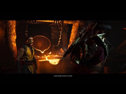 Mortal Kombat 1 scorpion melts haviks face off