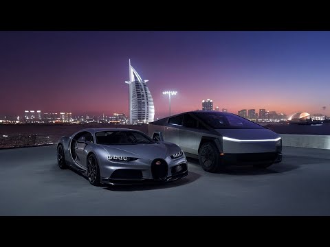 Cybertruck and Chiron Super Sport arrive in convoy! 🤯