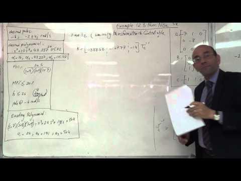 Example 12.3 from N Nise on Pole Placement from User Requirements (f), 6/4/2016