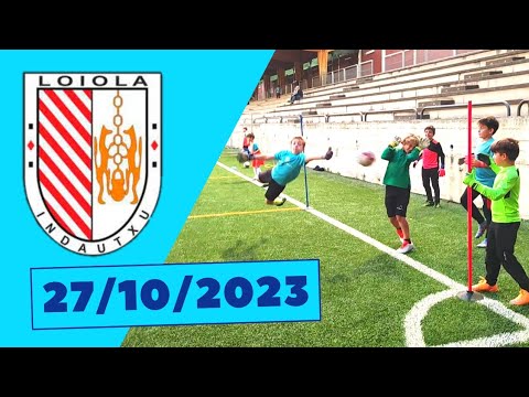 Entrenamiento en Aitxarte de los porteros de Benjamines del Loiola Indautxu - 27/10/2023.