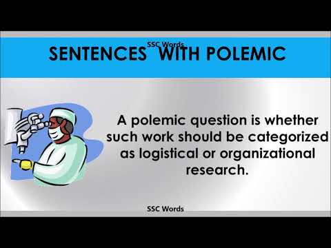 Polemic - Improve English - Meaning and 5 sentences - GRE / CAT / GMAT word - SSC Words