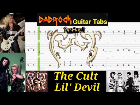 Lil Devil - The Cult - Guitar + Bass TABS Lesson 