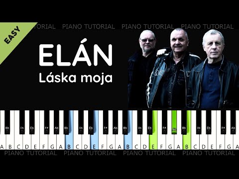 Elán - Láska moja (piano tutorial | klavír | akordy | noty | české písničky)