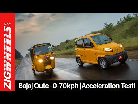 Thumbnail for Bajaj Qute - 0-70kph Acceleration Test! | ZigWheels.com by Car