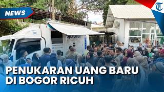 Ricuh! Emak-emak Protes saat Penukaran uang Baru di Bogor, Kecewa Tak Kebagian Kupon