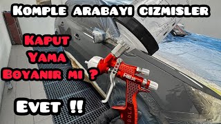 KAPUT YAMA BOYANIR MI ? ARACI KOMPLE ÇİZMİŞLER ￼!! 