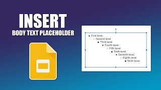 How to insert body text placeholder in google slides