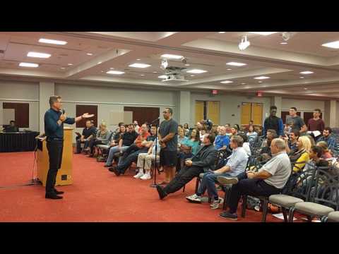 Dr. Frank Turek answers questions from students at The Ohio State University