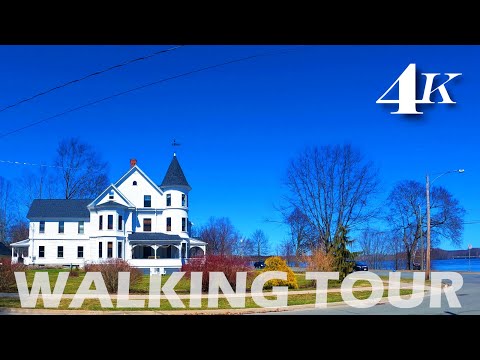 Fredericton Walking Tour...in the Rain! | Binaural Umbrella Sounds 4K | Canada | 2 HOURS