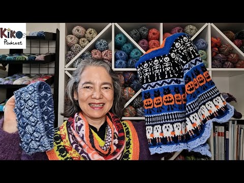Kiko's Knitting Podcast #293 -  Halloween Cowl & Brioche Headband