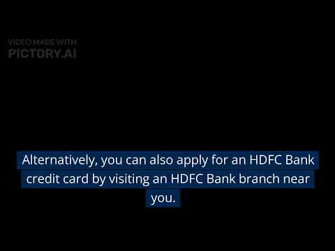 credit card apply on hdfc bank