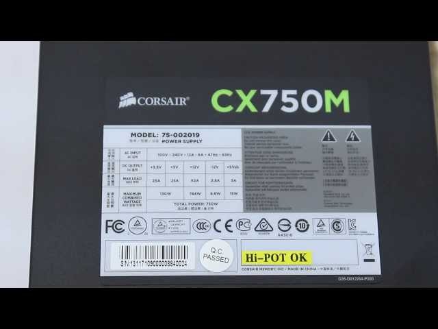 Vídeo relacionado con CORSAIR CX750 ATX 750W Fuente de Alimentación - Negro