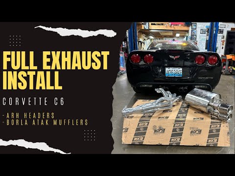 Complete Exhaust Install: Corvette C6 - Headers + Mid-pipes + Mufflers