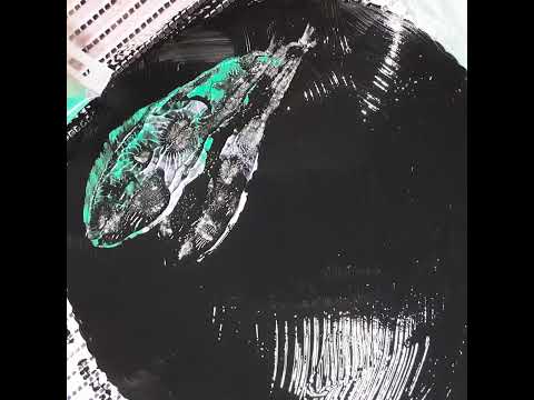 Acryl painting and stamping .  Acrylfarben Bild.  New Technic. Neue Technik