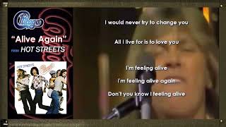 CHICAGO - Alive Again with Lyrics