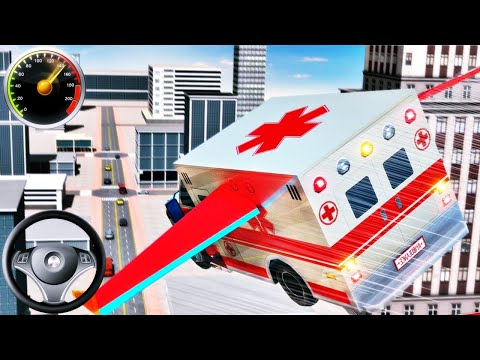 Flying Ambulance Emergency Rescue 🚑 City Van Driver Simulator - Android Gameplay