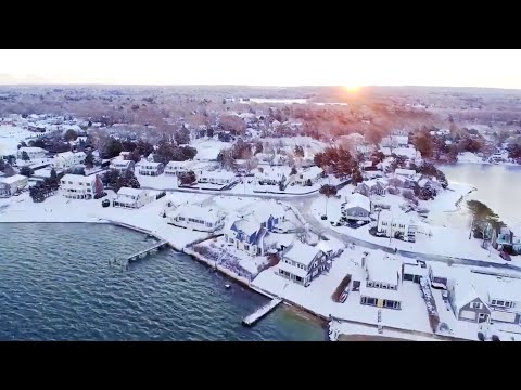 02-08-2021 Bourne, MA - Aerials - Snowfall On Cape Cod - Up To 8 Inches Of Snow
