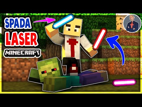 COME CREARE UNA SPADA LASER SU MINECRAFT SENZA MOD (PS4 SWITCH XBOX PE BEDROCK PS5)